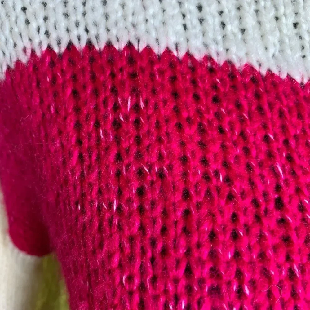 Polly‎ & Esther Block Color Turtleneck Sweater